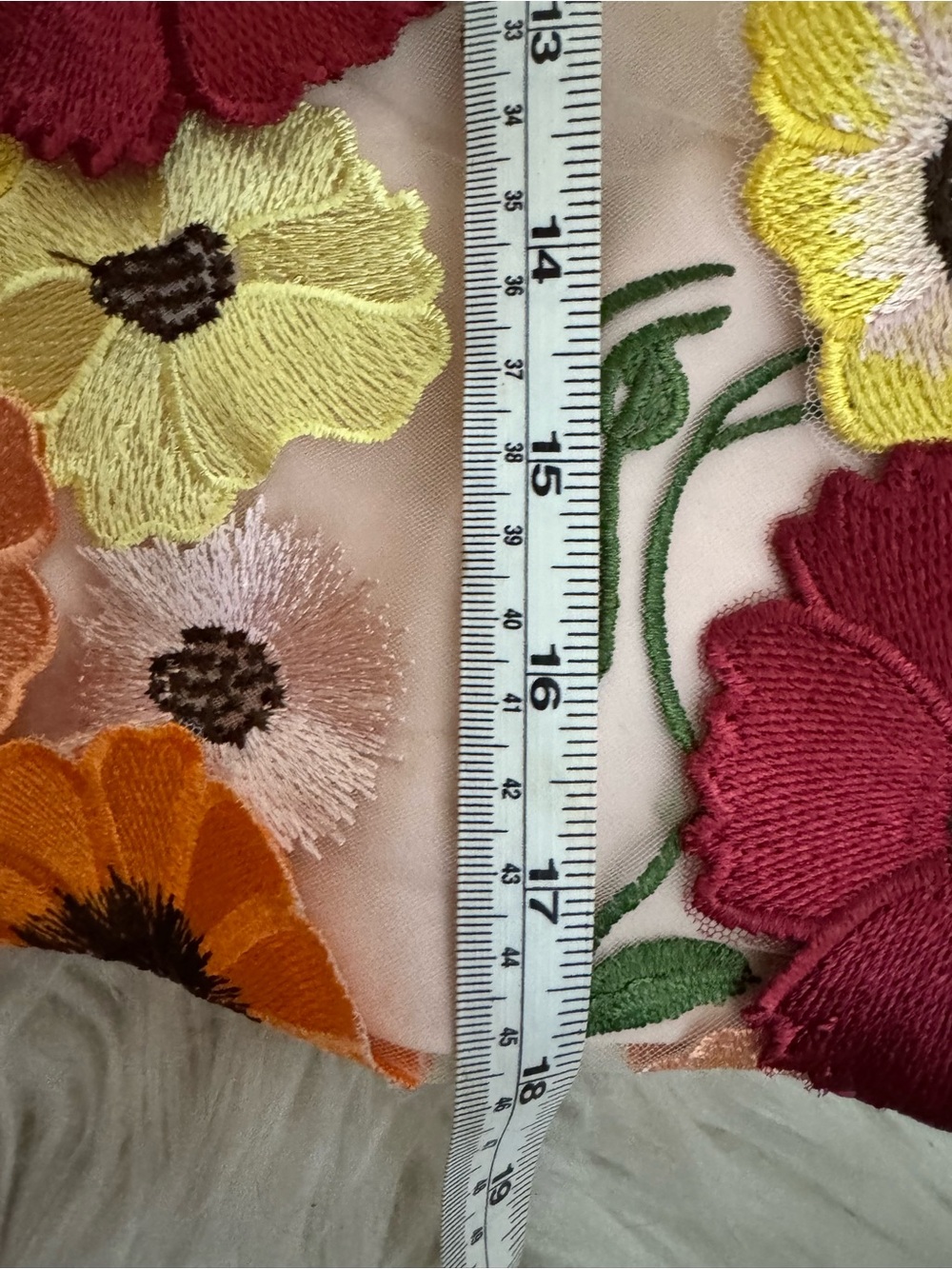 Handmade Floral Embroidered Mini Skirt in Multi - Picture 6 of 6